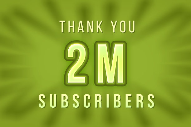 200万用户庆祝问候横幅绿色压花设计图片下载