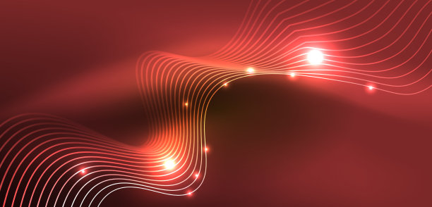 闪亮发光的霓虹灯波或霓虹灯激光秀图片下载