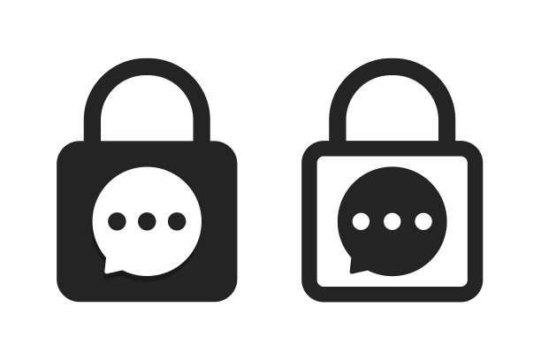 聊天锁定图标。说明向量图片下载
