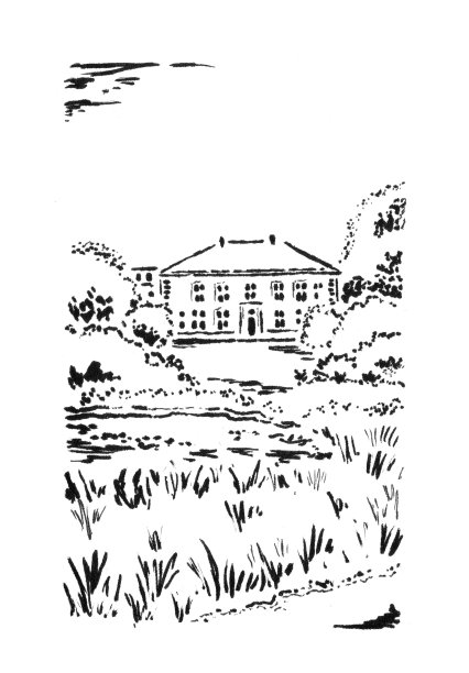 国王的花园，哥本哈根水墨插图图片下载