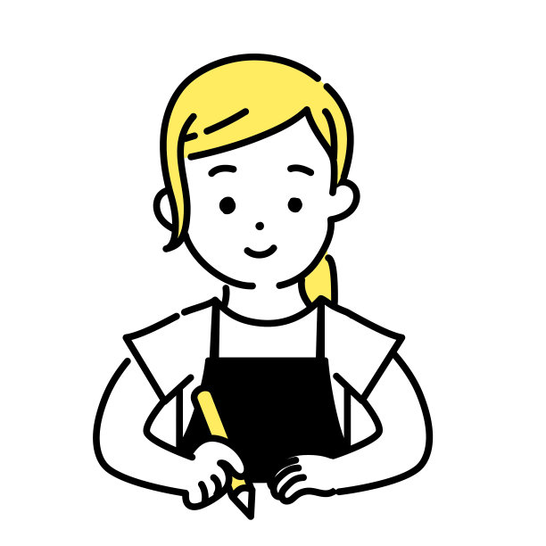 可爱人物插画系列_女店员_学习图片下载