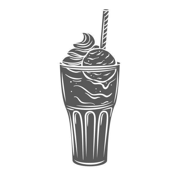 沙士漂浮在玻璃字形图标图片下载