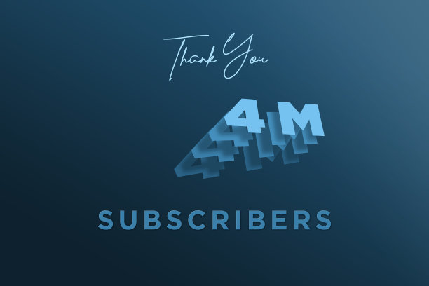 400万订户庆祝迎宾横幅与下降纸设计图片下载