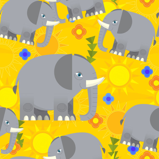 卡通自然场景与野生动物主题框架边界与空间文字插图为儿童图片下载