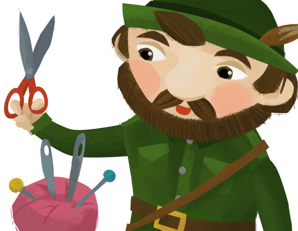 卡通场景与猎人森林人在农场的房子与裁剪工具插图的孩子图片下载