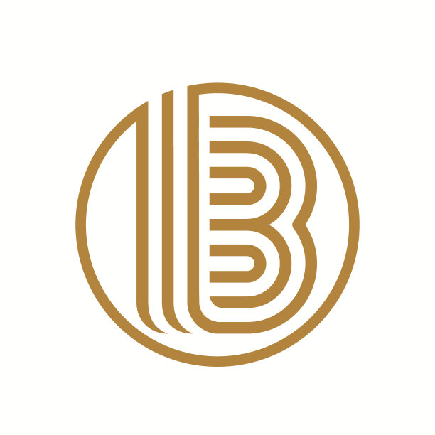 字母B标志。企业，粗体签名图标。技术大写字母交织几何线条。图片下载