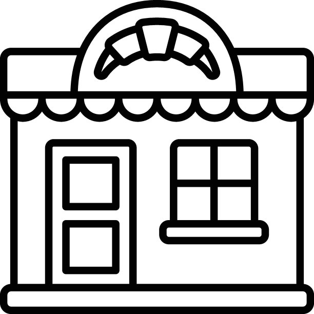 甜点供应商矢量线图标设计，面包店和面包匠符号，烹饪大师标志，食品鉴赏家库存插图，糖果和烘焙店面概念图片下载