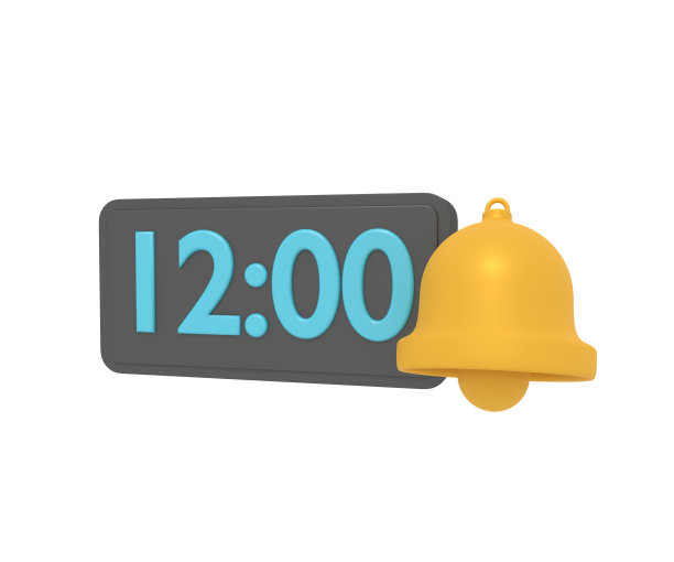 数字时钟报警黑色图片下载