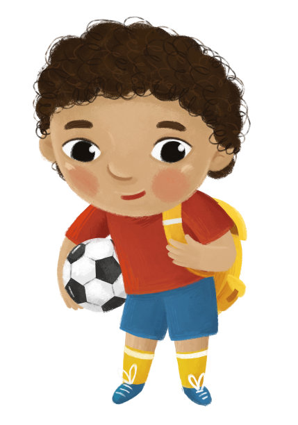 卡通孩子孩子男孩小学生上学学习儿童插画图片下载