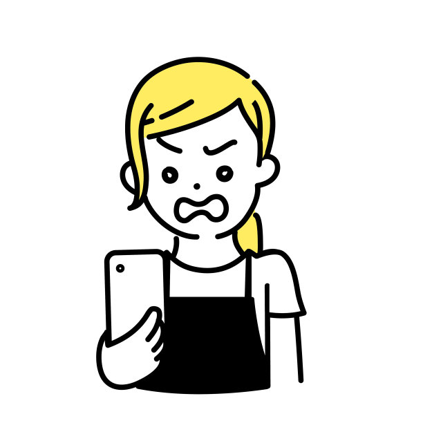 萌人插画系列_女店员_生气图片下载