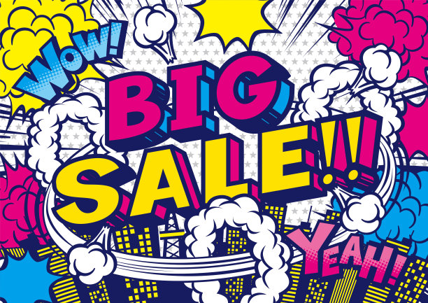 店铺促销用英文POP套装图片下载