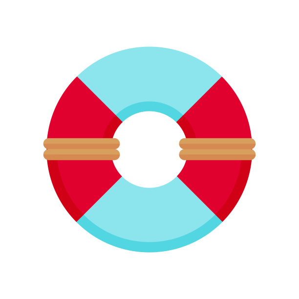 游泳环矢量图标说明图片下载