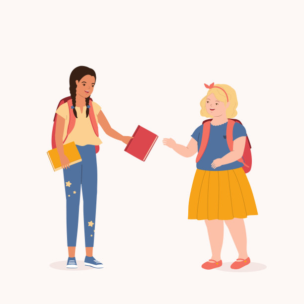 混血小女生分享一本书。图片下载