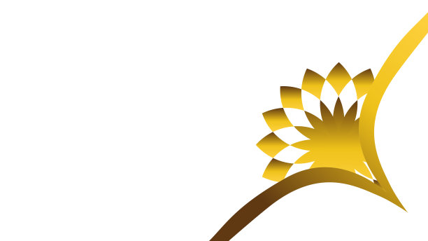 奢华的金色花卉装饰在白色的背景图片下载