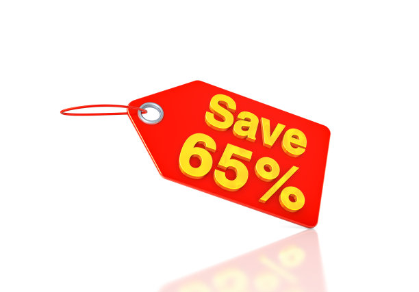 价格标签打65折图片下载