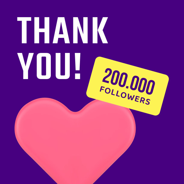 感谢20万粉丝喜欢订阅欣赏社交媒体帖子设计模板矢量图片下载