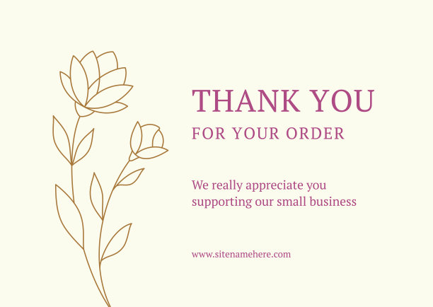 感谢您的订单业务支持复古卡线金花设计模板矢量插图。图片下载