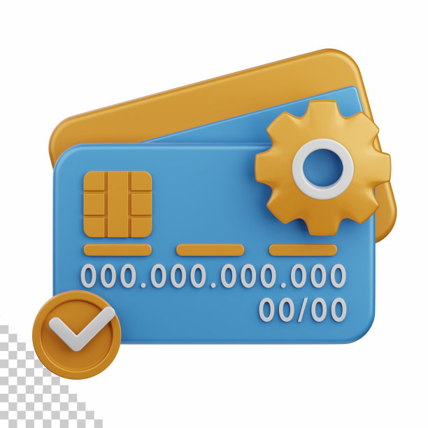 3d渲染卡交易过程孤立有用的支付，货币和交易的设计图片下载
