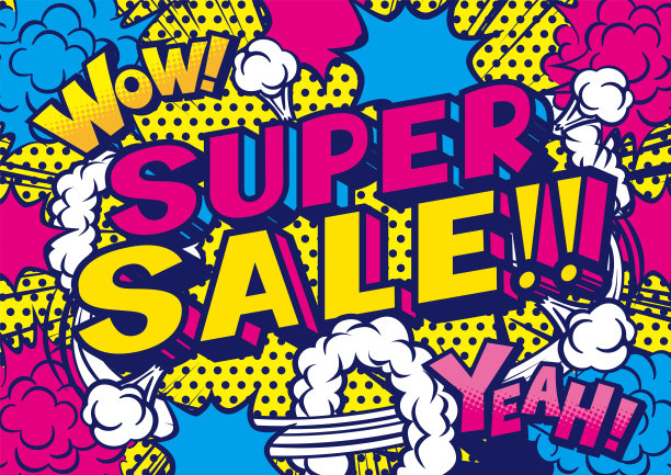 店铺促销用英文POP套装图片下载