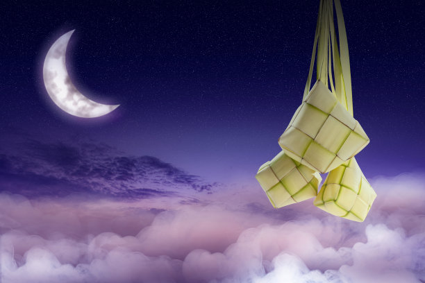 Ketupat(粽子)是印度尼西亚开斋节期间的传统食物图片下载