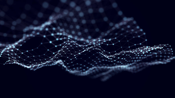 抽象波的信息数据流。技术背景。3 d渲染。图片下载