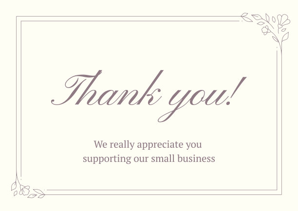 感谢您的业务支持复古卡花线框架设计模板矢量插图。图片下载