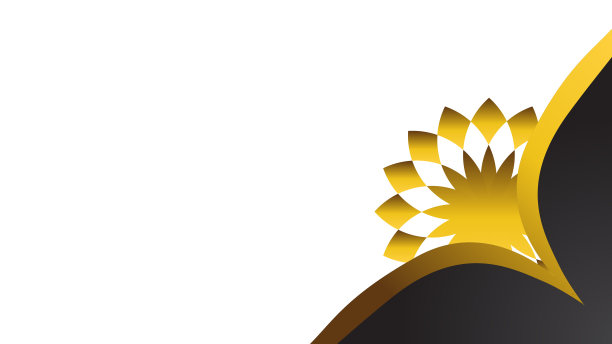 奢华的金色花卉装饰在白色的背景图片下载