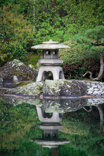 花园中的日式花园图片下载