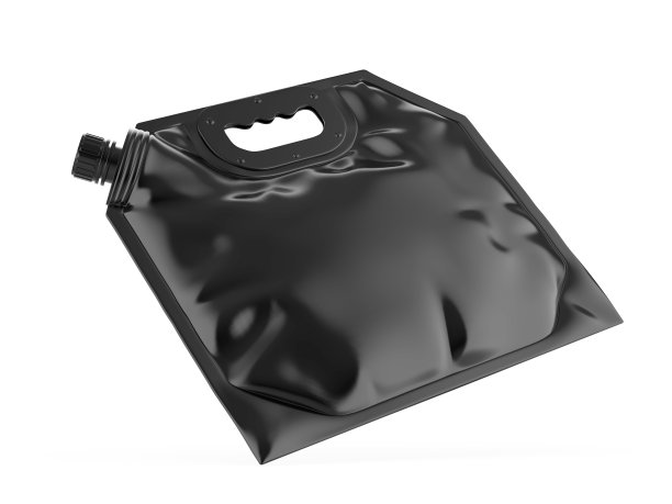 饮料袋与嘴盖空白白色3d模板图片下载