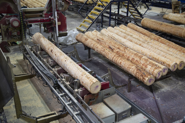 工业厂房锯木厂生产木板图片下载