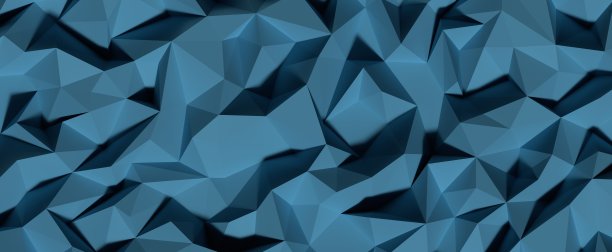 蓝色多边形马赛克与暗梯度背景图片下载