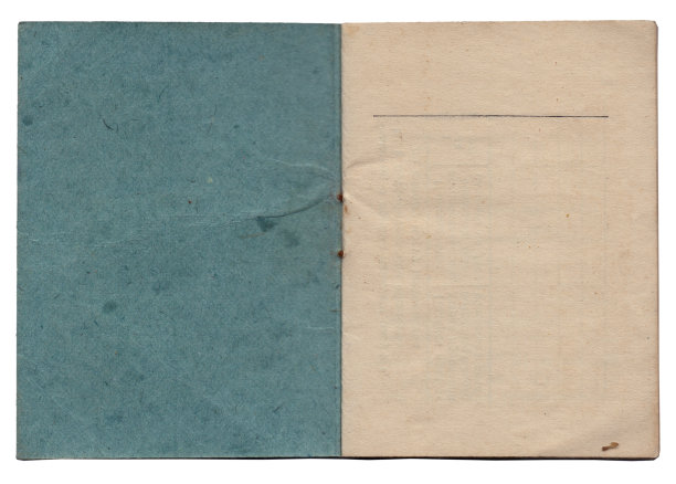 复古背景的旧笔记本铺展纸张纹理孤立图片下载