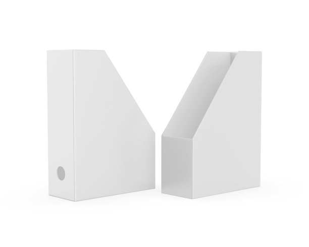 空白纸板办公存储组织者，票房文件盒持有人和图书存储盒模板。图片下载