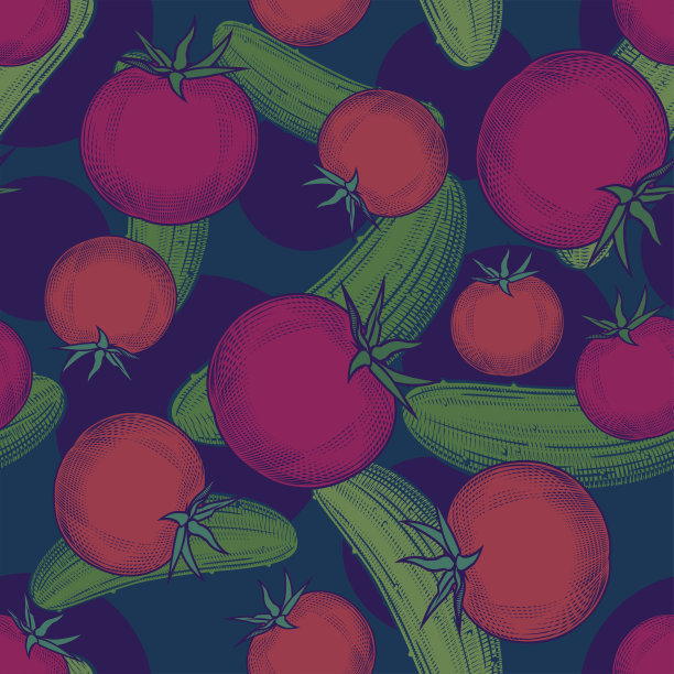 蔬菜——西红柿和黄瓜。图片下载