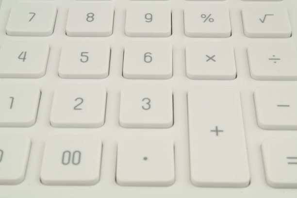 白色计算器键的关闭。图片下载