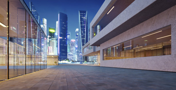 3d现代玻璃幕墙商店外部图片下载