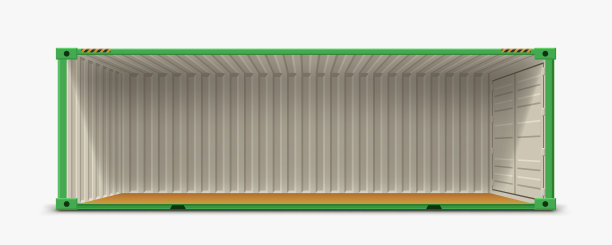 集装箱没有侧壁，白色图片下载