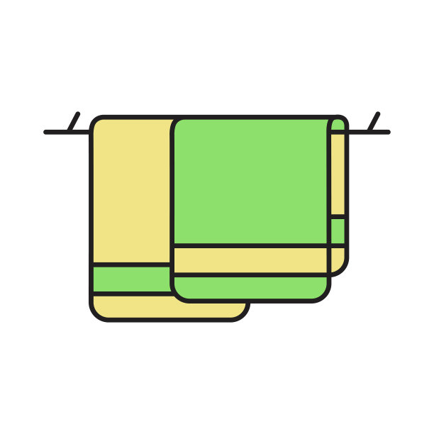 毛巾，浴巾，浴室毛巾图标图片下载