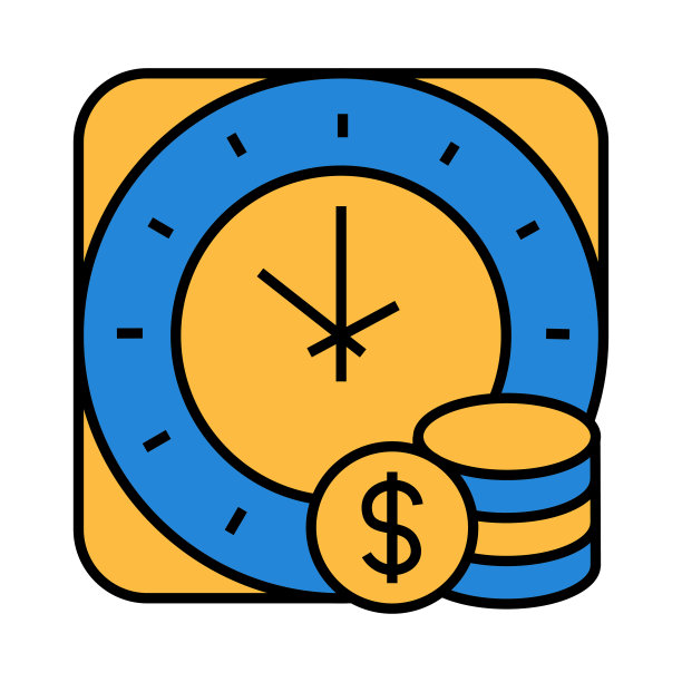 时钟，挂钟，手表，时间，金钱，美元，时间金钱图标图片下载