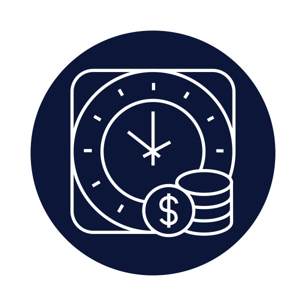 时钟，挂钟，手表，时间，金钱，美元，时间金钱图标图片下载