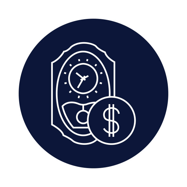 时钟，挂钟，手表，时间，金钱，美元，时间金钱图标图片下载