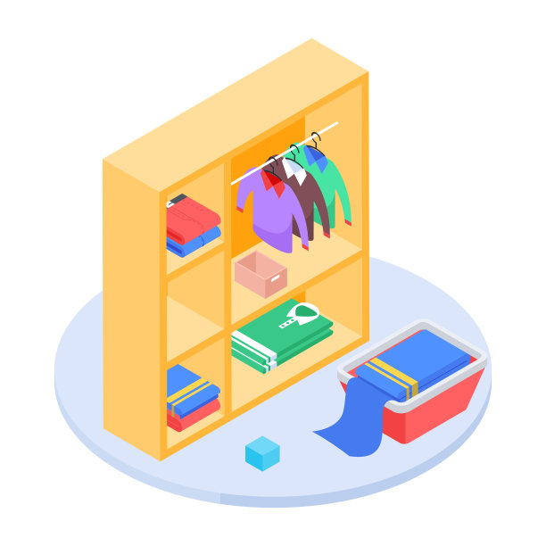 衣物传送带的等距图标图片下载