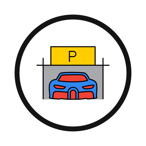房子，停车场，汽车，车库，交通，停车图标图片下载