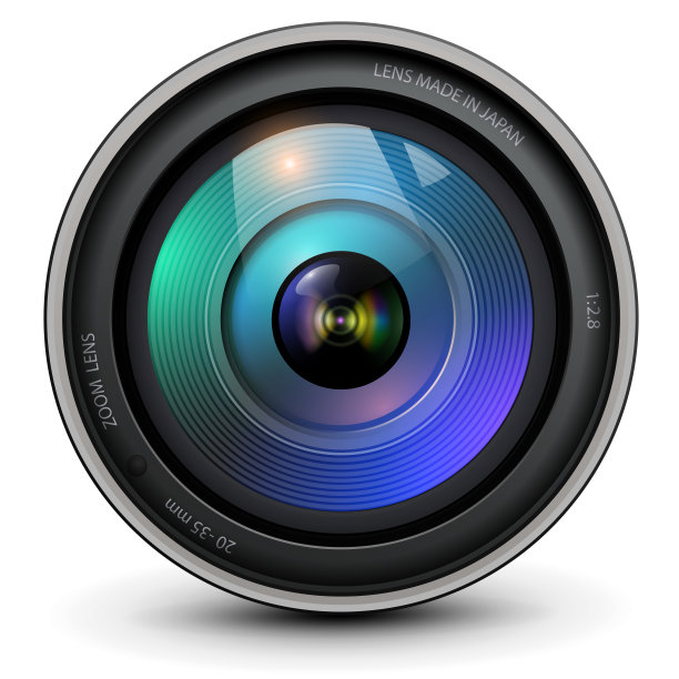 相机照片镜头，3d图标说明。图片下载