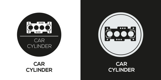 汽车气缸图标。图片下载