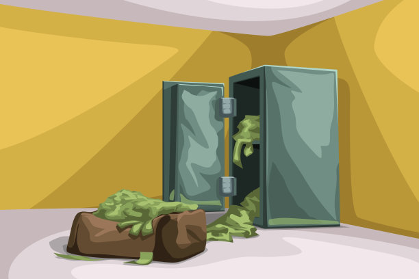 银行保险柜里装满了现金图片下载