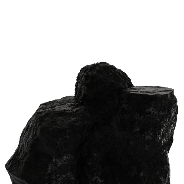 木材木炭或煤的3d渲染插图。用于领奖台或产品展台图片下载