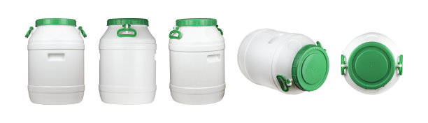 设有食品桶、食品罐、食品桶、食品桶盖，使食品与背景隔离图片下载