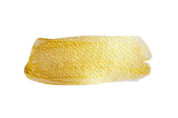 金色的油漆笔触。具有闪闪发光的质地。剪切路径图片下载