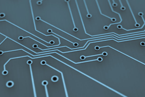 印刷电路。轨道布局。图片下载